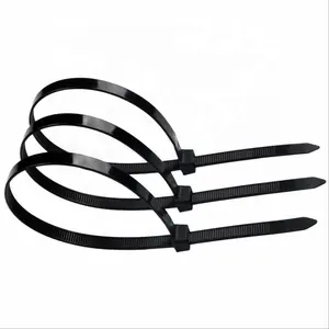 Factory Sale Various Widely Used Black Plastic Cable Ties Nylon 66 Self-Locking Cable Ties
