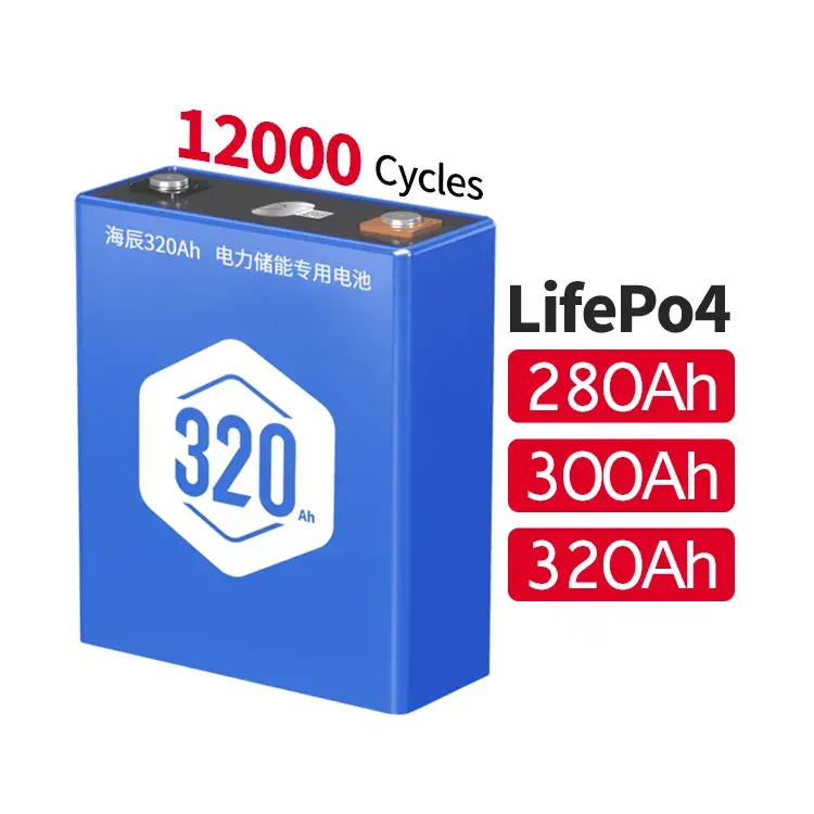 11000 cycles grande capacité 314Ah Lfp cellule haute densité d'énergie 320Ah 340Ah Hthium 3.2V Lifepo4 batterie pour conteneur 5Mwh Bess