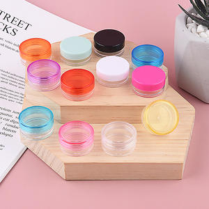 Flacon cosmétique rond en plastique PS <span class=keywords><strong>2G</strong></span> 3G 5G avec bouchon en plastique multicolore pour crème pour le visage, soin de la peau, poudre libre - Product Image 4