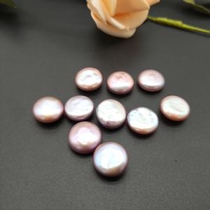 Lan Guang, venta al por mayor, Perla de botón barroco Natural, 13-14mm, perla redonda fuerte de color claro, pendiente colgante DIY, joyería - Product Image 6