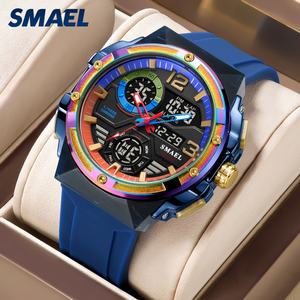 นาฬิกา SMAEL 8118 ดีไซน์ใหม่ นาฬิกาสปอร์ตโครโนกราฟแบบอนาล็อกและดิจิตอล กันน้ำ นาฬิกาอิเล็กทรอนิกส์แบบดิจิตอล - Product Image 1