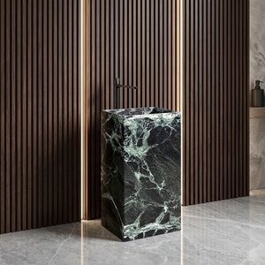 Elegante Lavabo Freestanding in Marmo Verde Alpi per Bagni di Lusso, Hotel e Ville - Product Image 5