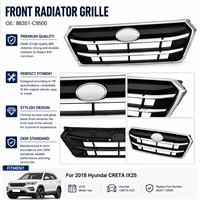 Pour Hyundai Creta IX25 2018 – Ensemble de calandre supérieure avant 86351-C9500 86351C9500 – Cache de calandre de radiateur