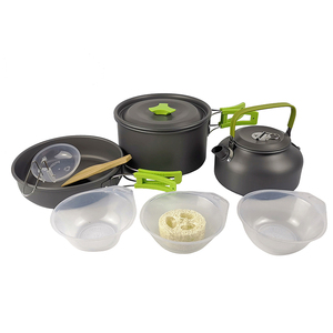 Durable Lightweight Aluminum Hard-anodized Cookset Camping Cookware <strong>Mess</strong> <strong>Kit</strong> for Outdoor Survival Gas Induction Ready 1-2L - Product Image 3