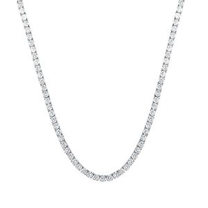 Colliers de tennis classiques en cuivre plaqué or et rhodium de 16 à 24 pouces avec zircon cubique de 2 à 6mm Colliers de chaîne de tennis de 3 à 5mm - Product Image 5