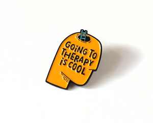Pin Enamel kesadaran kesehatan Mental ke terapi adalah Pin kerah Breaking Stigma terapi positif keren - Product Image 2