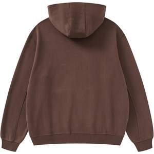 2025 pull surdimensionné pour hommes sweat à capuche en polaire lourde avec poche motif solide broderie 3D lavé à l'acide sweat à capuche - Product Image 2