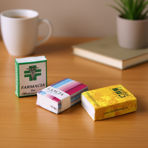 Mouchoirs miniatures Farmacia Lancia Carobbi, lot de 3 couleurs, tailles assorties pour un usage quotidien - Product Image 3