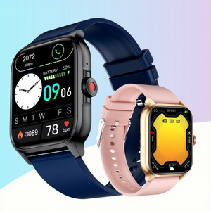 Montre connectée carrée en silicone Hot QX15, multifonction, sport, fréquence cardiaque, étanche IP68, écran tactile, musique BT - Product Image 4