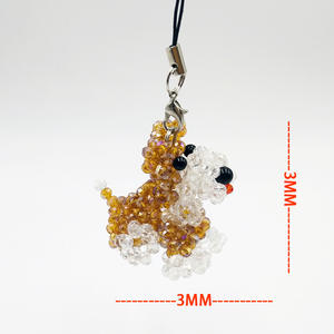 2025 Ha <span class=keywords><strong>bar</strong></span> Dog Key Charms Dibujos animados coreanos Personajes Nail Beads Bag Colgante Fresco y dulce Deep Amber Cup Pendant - Product Image 3