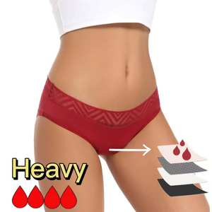 Braguitas Menstruales de Algodón para Mujer, Reutilizables, de 4 Capas, Anti-Fugas, para Jóvenes - Product Image 1