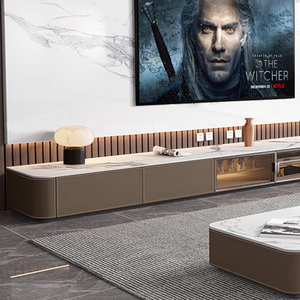 Sella in pelle di pietra <span class=keywords><strong>TV</strong></span> cabinet, luce di lusso piano in piedi, minimalista moderno piccolo appartamento soggiorno stazione <span class=keywords><strong>TV</strong></span> - Product Image 4