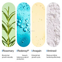 Formula Herbal Organik Ampuh untuk Mempromosikan dan Merangsang Pertumbuhan Rambut Desain Roller Serum Pertumbuhan Rambut Rosemary