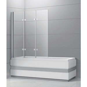 Cloison double écran en verre trempé Installation facile Ecran articulé pour <span class=keywords><strong>baignoire</strong></span> Coulissant Style ouvert Sans cadre 10mm pour salle de douche - Product Image 1