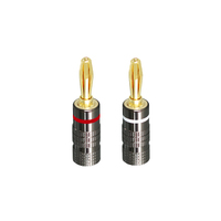 Fiche mâle banane en forme de broche connecteur Jack femelle banane Y Spade connecteurs de câble audio et vidéo adaptateur de câble d'amplificateur de haut-parleur