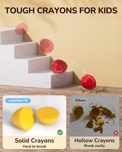 Jumbo <span class=keywords><strong>pastelli</strong></span> a forma di uovo lavabili giocattoli per il cervello grasso per forniture d'arte in età prescolare e regali di Pasqua perfetti per ragazzi e ragazze - Product Image 3