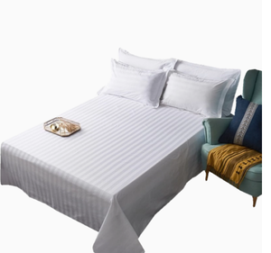 Bộ đồ giường khách sạn 3 cm sọc tinh khiết bông tấm Ga Trải Giường mã hóa Dày Trắng tấm ga trải giường khách sạn đặc biệt mảnh duy nhất - Product Image 1