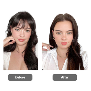 Vente en gros de franges à franges frontales naturelles Extension de <span class=keywords><strong>cheveux</strong></span> à franges synthétiques vaporeuses avec branches postiches - Product Image 4