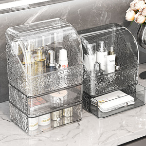Cosmetic Storage <b>Box</b> With Drawers 8L Elegant Desktop <b>Makeup</b> Organizer Dustproof Skincare Drawer Shelf - Product Image 1