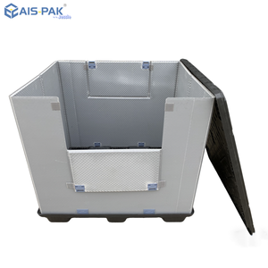 กล่องพาเลทพลาสติกแบบซ้อนได้ พับได้ สำหรับจัดเก็บอะไหล่ กล่องเก็บของในคลังสินค้า - Product Image 5