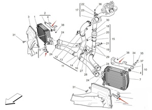 Soporte <span class=keywords><strong>de</strong></span> Intercooler para Maserati Quattroporte, Soporte Inferior, Cubierta <span class=keywords><strong>de</strong></span> Goma, Marco <span class=keywords><strong>de</strong></span> Intercooler - Product Image 6