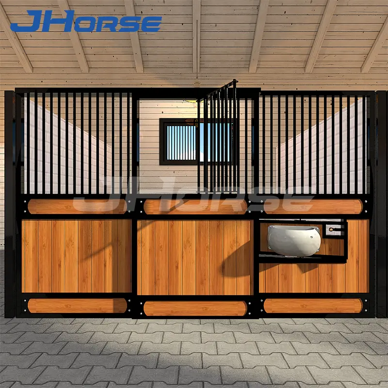 Klassische Design Gepresste Holz Bambus Türen Planken Stabile Panels Pferd Stall Für Verkauf
