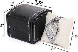 Factory Price Wholesale Dustproof Durable Eco-Friendly Suede Lining 1 Slot <b>Watch</b> Storage Display <b>Case</b> with Custom Logo - Product Image 2