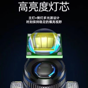 Led Headlamp Rechargeable Lithium Battery High Lumen Aluminum Alloy Outdoor Fishing <b>Light</b> Red <b>Flash</b> Mode - Product Image 3