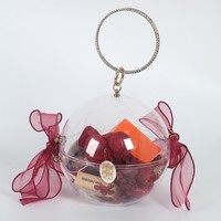 Fabricant de boules de bonbons en acrylique transparent boîte à bijoux cadeau de banquet de mariage en gros