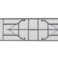 Table pliante rectangulaire populaire de 8 pieds en plastique HDPE blanc pour événements intérieurs/extérieurs, fêtes, mariages, pique-niques et repas