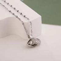 Collier de clavicule en acier inoxydable de style coréen, bijou de cou polyvalent et tendance, incrusté de perles de coquillage et de zircone cubique pour femmes