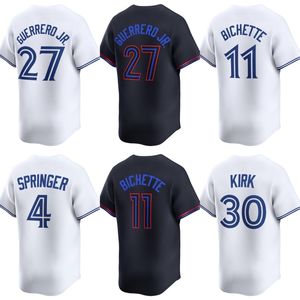 Maillot de baseball brodé de Toronto # 11 Bo <span class=keywords><strong>Bichette</strong></span> # 27 Vladimir Guerrero Jr. Maillot de baseball - Product Image 1