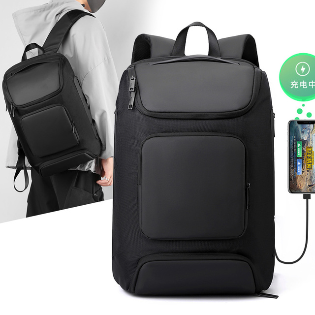 Anti Theft Water Resistant Laptop Backpack Large Capacity Custom 16 Inch Oxford USB Charging Port