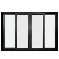 Ventana Corredera Exterior de Color Negro Resistente al Viento a Precio de Fábrica