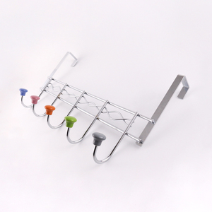5 <b>Hook</b> Chrome <b>Over</b> <b>Door</b> <b>Hook</b> Rack Practical Hanging Organizer For Bedroom Bathroom And Entryway - Product Image 3