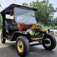 Voiture de tourisme vintage électrique 8 places avec moteur AC et batterie au plomb, pour le tourisme culturel du Moyen-Orient, les zones piétonnes des villes et les déplacements de visiteurs, vitesse 50 km/h