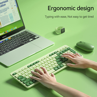 Yay Ultra ince çift modlu 2.4G BT kablosuz ergonomik sessiz bilgisayar klavye moda evrensel Laptop klavye