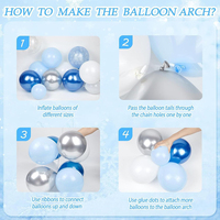 Vente directe d'usine - Kit d'arche de ballons en feuille d'aluminium et en latex sur le thème de l'hiver avec des flocons de neige pour les célébrations de Noël et du Nouvel An