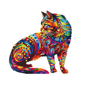 Kit de <span class=keywords><strong>Puzzle</strong></span> en <span class=keywords><strong>Bois</strong></span> de 8.1 Pouces <span class=keywords><strong>Chat</strong></span> Puzzles 3D en <span class=keywords><strong>Bois</strong></span> Forme Animale Unique Hérisson Puzzles en <span class=keywords><strong>Bois</strong></span> pour Adultes - Product Image 1