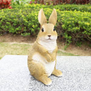 In Stock Folk Art <strong>Resin</strong> Rabbit Statue Outdoor Garden Sculpture Lawn Decor Bunny <strong>Figurine</strong> for Home Decoration <strong>Angel</strong> Style - Product Image 2