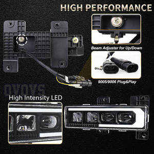 Conjunto de Faros Delanteros LED y Luces Direccionales LED OVOVS para <span class=keywords><strong>Silverado</strong></span> GMC K3500 de <span class=keywords><strong>1998</strong></span> - Product Image 4