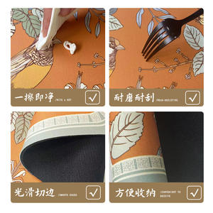Tapis de drainage Lanting Xiangniao 30x40cm 40x60cm en polyester absorbant, design rétro pour évier de cuisine - Product Image 4