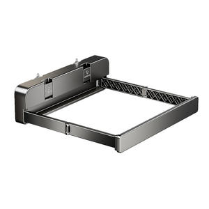 Étagère murale Litenis 50x30cm à ventouse pour salle de bain, organisateur de lavabo rectangulaire durable - Product Image 2