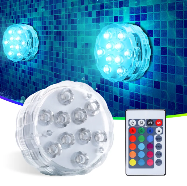 Pool LED Lights Underwater Waterproof Party Decoration Wireless Remote LED Pool Lights OEM ODM Swimming Submersible Light