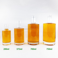 Bouteilles en verre rondes personnalisées avec logo, 750 ml, en verre silex, pour alcool, vodka, gin, tequila, liqueur, avec bouchon – Vente en gros
