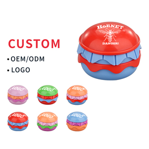 HONEYPUFF Latest Model Cartoon Shape 3-Layer Plastic 56mm <b>Herb</b> <b>Grinder</b> Hamburger Design Simple Style Dry <b>Herb</b> - Product Image 1