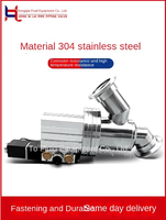 Válvula de Ángulo Manual KF de Acero Inoxidable 304, Tipo T, con Sello de PTFE, Profesional