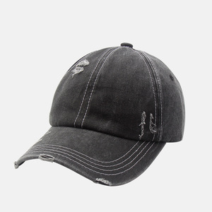 도매 저렴한 6 패널 사용자 정의 아빠 모자 사용자 정의 로고 씻어 고민 빈 야구 모자 로고 - Product Image 3