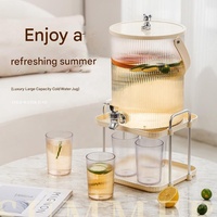 Carafe à eau froide avec robinet, pichet à jus pour réfrigérateur, récipient filtrant pour boissons pour la maison, la cuisine, le camping, les fêtes