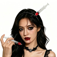 Accessoires d'Halloween : Couteau de squelette, Scie de zombie, Bandeau tête de zombie, Hache en plastique – Idéal pour les fêtes effrayantes et les farces.